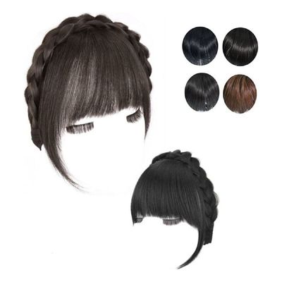 머리띠 키밍 앞머리 가발 땋은머리 해에밴드 내추럴