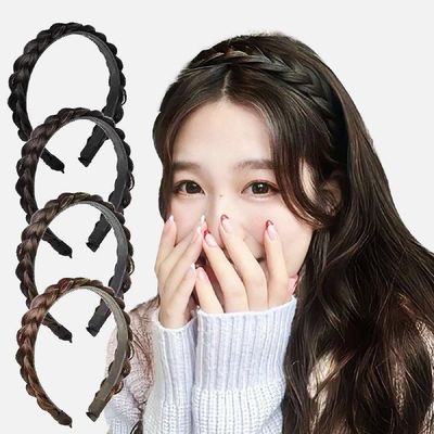 가발머리띠 미카 꽈배기 벼머리 땋은머리 꽈배기머리띠