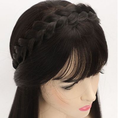 니트머리띠 여성 머리띠 벼머리 스타일 꽈배기 땋은 헤어밴드