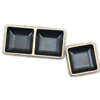 앤틱블랙 280UAE33 반찬 사각종지 쌍초장(기본) DS-530