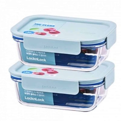 락앤락 304EZS35 글라스 1.0L 2개입 민트 냉동고용기 냉동실반