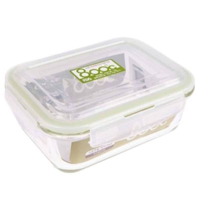직사각유리용기 637YVO49 유리반찬통 찬통 직사각 3호 1040ml