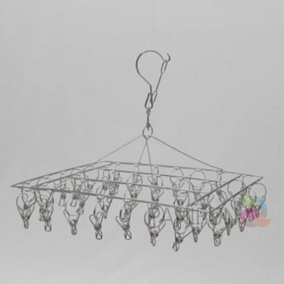 스텐 H3O1O6Y7 빨래집게건조대 40구 스텐빨래건조대 양말건조대 모자건조대 베란다건조대