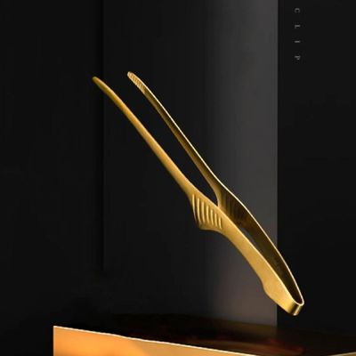 [신상품] 캠핑 O0M8K5T4 요리 바베큐 고기 골드 다용도 슬림 핀셋 집게