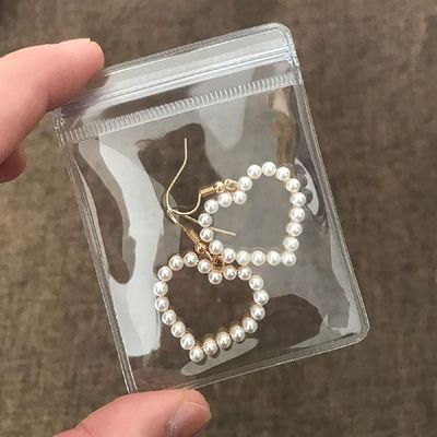 [신상품] 튼튼한 D8G0G8O5 지퍼 투명 PVC 악세사리 보관 파우치 100매