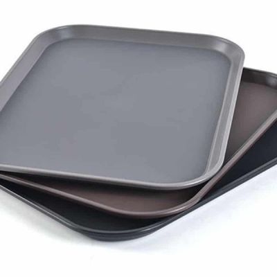 논슬립 I1O1O6E9 사각쟁반 블랙 소소 빵트레이 베이커리쟁반
