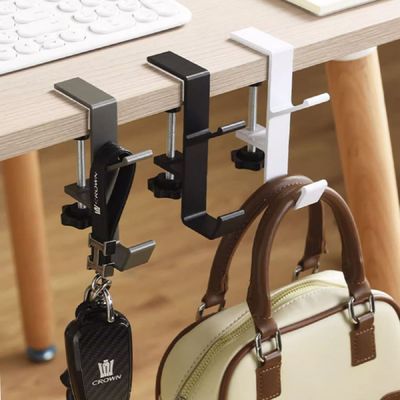 [신상품] 책상 S9L7C8U9 가방걸이 휴대용 걸이 책가방 거치대/철제 멀티_1.블랙