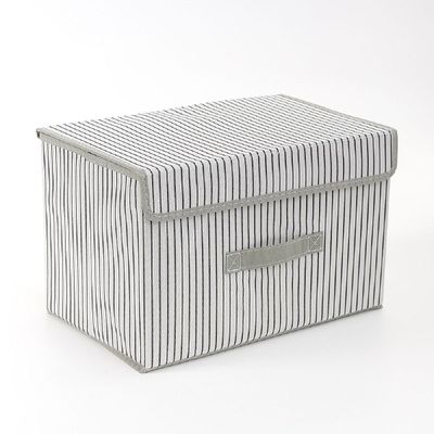 접이식 Y3J0O1O1 줄무늬 리빙박스 38x24cm 수납정리함