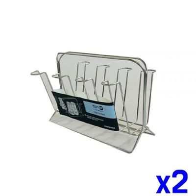 스텐 L3D5S8R1 컵걸이 8구 28x13x18cm x2개 주방정리용품