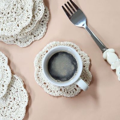 컵받침 고급스러운 뜨개 코스터 마코스터 티코스터 소품 정리용품