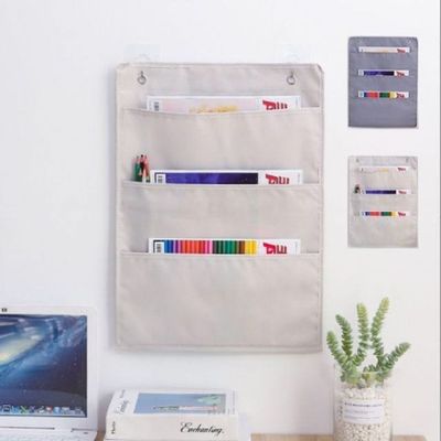 [신상품] 수납 R7K2M5E0 인기 벽걸이 포켓 주머니 감성 정리함 악세사리_그레이 3단