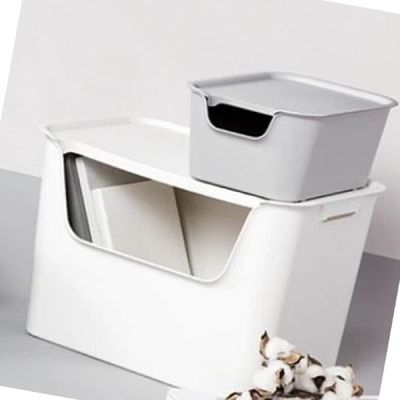 [신상품] 수납박스 V1G3K4V4 대 아이보리 적층 다용도 멀티