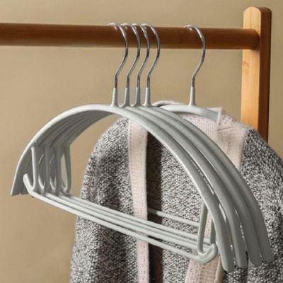 [신상품] 정장 O0M0W6Y6 니트 추천 어깨뿔 방지 꾸안꾸 논슬립 pvc 옷걸_옷걸이A-그레이