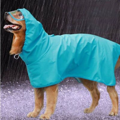 반려견 WQ37PQ92 캡모자 우비 강아지 후드 레인코트 올인원코트_블루_9XL