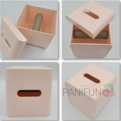 두루마리휴지케이스 QT92PQ37 핑크 휴지함 정사각휴지케이스 화장실휴지케이스 휴지보관통