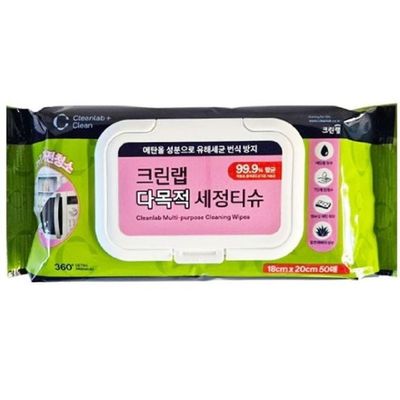 쿨샵 WM30OG87 가구가전 크린랲 다목적 에탄올세정티슈 50매입_다목적세정티슈