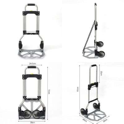 접이식 BU25IT68 2단 핸드카트 라운드형 시장카트 쇼핑카트