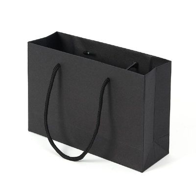 튼튼한 HH80QA72 무지 가로형 종이 쇼핑백 10p 19x13cm 블랙