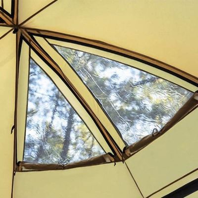 비바돔텐트용품 루프창 투명 타프 햇빛가리개 캠핑 차양막 바람막이 텐트 윈도우 쉘터 샌드컬러