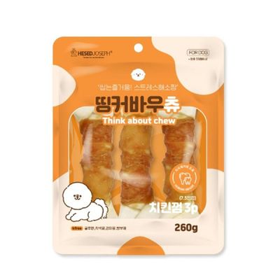 260g XI06GS61 3P 치킨껌 간식 강아지 띵커바우츄 헤세드요셉