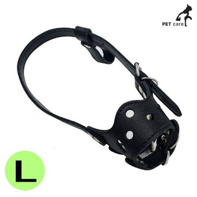 블랙 BX80CC53 가죽 반려견입마개 입마개 L 애완견