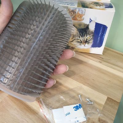 셀프 VK31NU99 그루머 고양이 브러시 코너빗_그레이_원사이즈