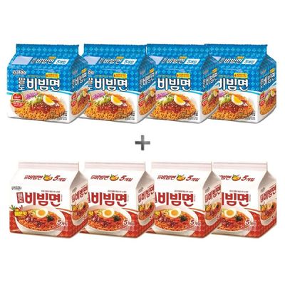 매운비빔라면 팔도비빔면 2종세트 40봉 비빔면20봉 매운맛20봉 봉지