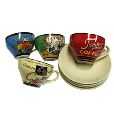 [신상품] 도자기 Z5M0D2W5 커피잔 찻잔 머그컵 머그잔 물컵 음료컵 4P