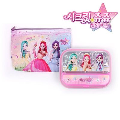 도시락통 피앤디 쥬쥬 스파클 다들어가 식판도시락