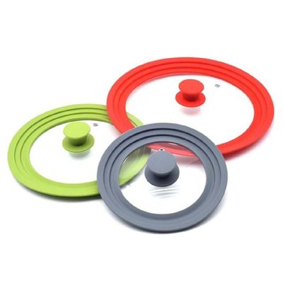 실리콘 D6Y0V2P1 후라이팬 뚜껑 냄비 프라이팬 덮개 26-30cm_레드