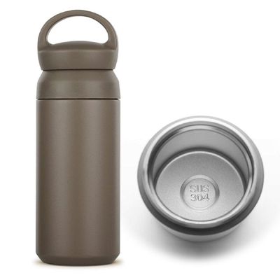 보온병 350ml 스텐 텀블러 올리브 물샘방지 보온 보냉 손잡이