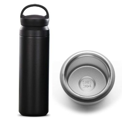 보온병 500ml 스텐 텀블러 블랙 물샘방지 보온 보냉 손잡이