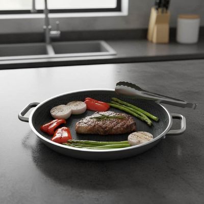 [신상품] 스텐 M6Z8D5Z1 그리들팬 32cm 캠핑그리들팬 불고기판 감겹살불