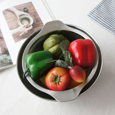 [신상품] 손잡이 R7K2D3G4 중 원형 데일리 스텐채반 1P 추천 스텐 거름망_중