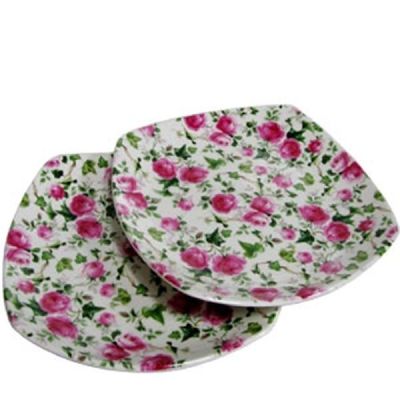 튜더 S2C6M5Z1 로즈핑크 사각접시 중 2P 21cm 그릇 앞접시 식기