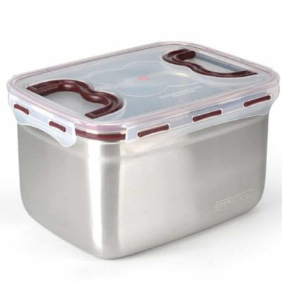 스텐 H9P1T1I1 밀폐용 반찬통 4호 7.4L 사각밀폐용기 직사각김치보관통