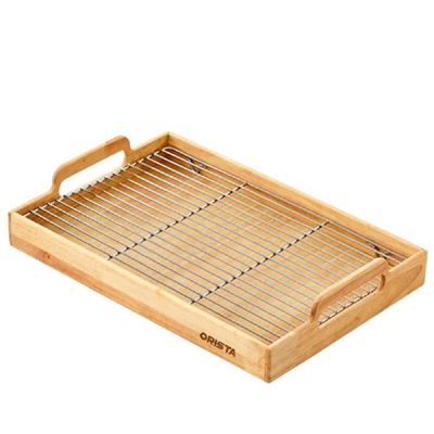 오리스타 BRG575Q8 우드 노빅 스틸망 베이커리 트레이 (대)
