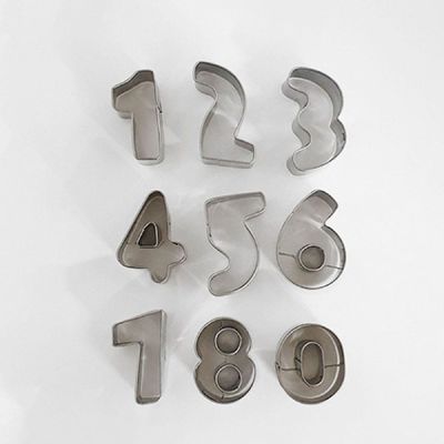 쿠키 GVX801V9 커터 숫자 9개 데코 홈베이킹 스텐커터 생일