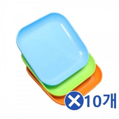 정사각형 RNV917S7 쟁반 3Px10개 소형-색상랜덤 과일쟁반