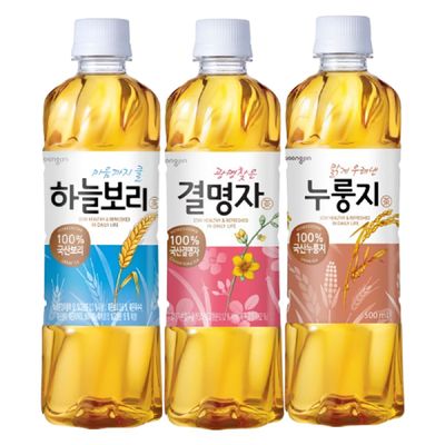 웅진식품 하늘보리 500ml 외 2종 ( 하늘보리12개+결명자12개+누룽지12개 )