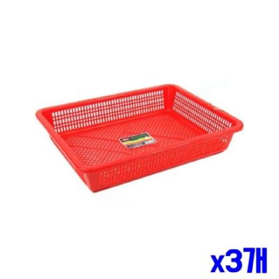 [신상품] 물빠짐 QZI652X3 좋은 사각 소쿠리 41.8x32x8cm x3개 멀티채반