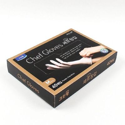 크린랩 XQY062W0 셰프장갑 M 40매위생장갑 비닐장갑 투명장갑_크린랩셰프장갑40매중