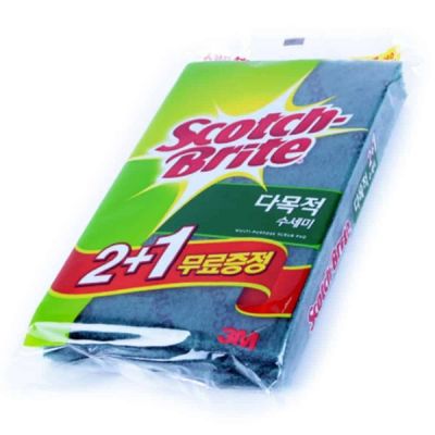 후라이팬기름때제거 NLI066A1 캠핑수세미 수세미 대형 3개입