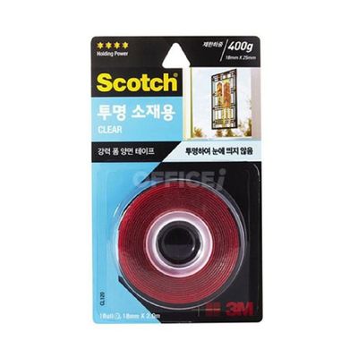 3M TZB812W6 강력 투명 소재용 폼양면테이프 폭18mm 폼테이프