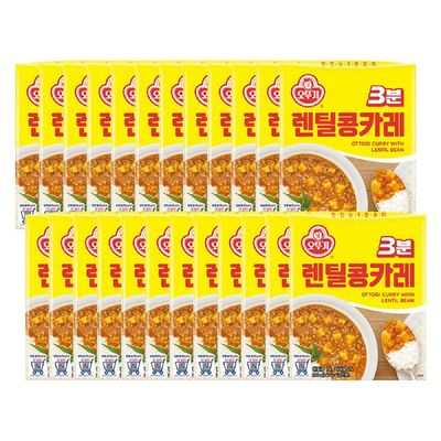 3분 렌틸콩카레 200g 24개 카레 쇠고기카레 즉석카레 카레 간편카레 맛있는카레 카레요리