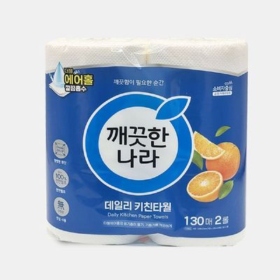 키친타월 88DG3600 대용량 데일리 130매 2롤 깔끔 흡수_130매2롤