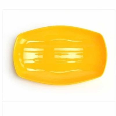 초밥접시 사각타원 접시 4호 흰색 한식뷔페 식기 분식접시 회식용