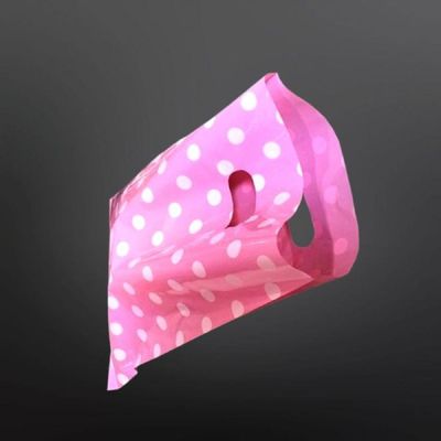 펀칭 81RH6863 손잡이 귀여운 핑크 PE쇼핑백 35X45cm 50매