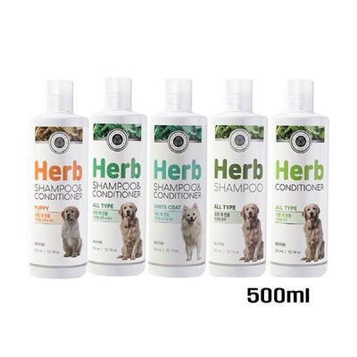 펫퍼스 SZH570P9 허브 샴푸엔린스 500ml 강아지 목욕 보습 영양_샴푸(전견용)