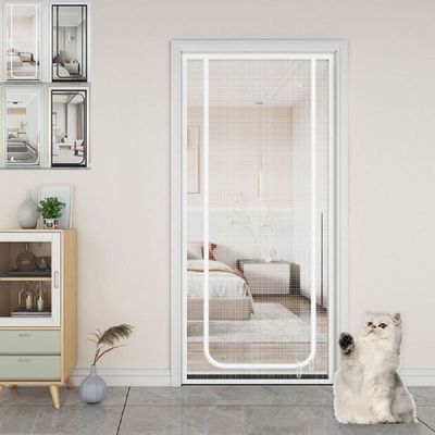 [신상품] 현관문 PYH407M2 방묘문 지퍼방충문 안전문 칸막이 90x2_90x220cm_D형 블랙